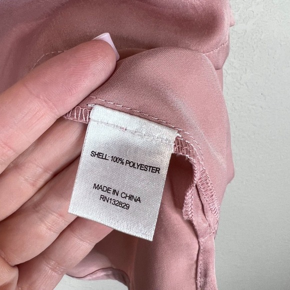 Lovers+ Friends Women's Crewneck Blouse Top Short Sleeve‎ Pink Size Small - Picture 7 of 11